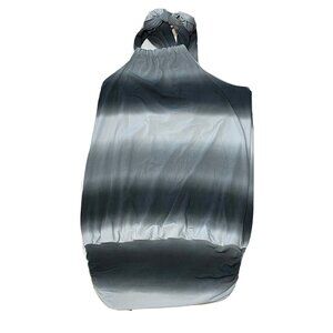 Sushi Flower halter top strap shirt dress womens XL 3721 made USA gray new